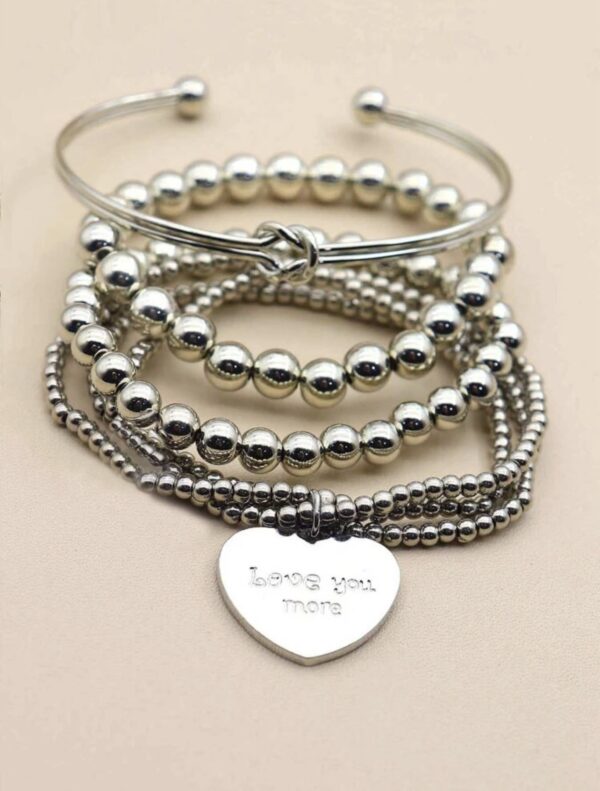 4pcs Heart Detail Bracelet - Image 2