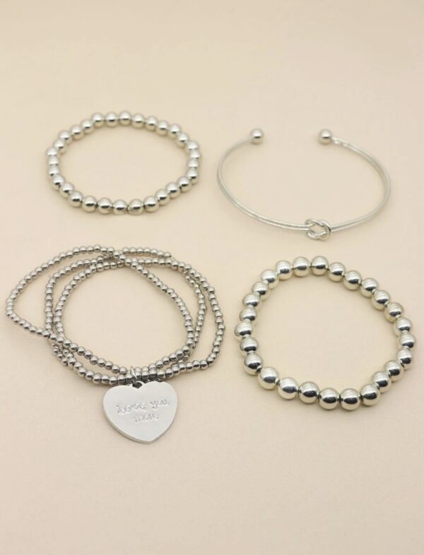 4pcs Heart Detail Bracelet - Image 4