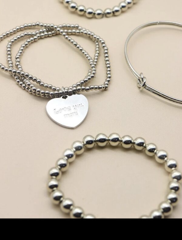 4pcs Heart Detail Bracelet - Image 3