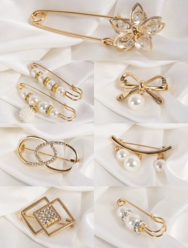 8pcs Multipurpose Decorative Brooch Set - Image 2