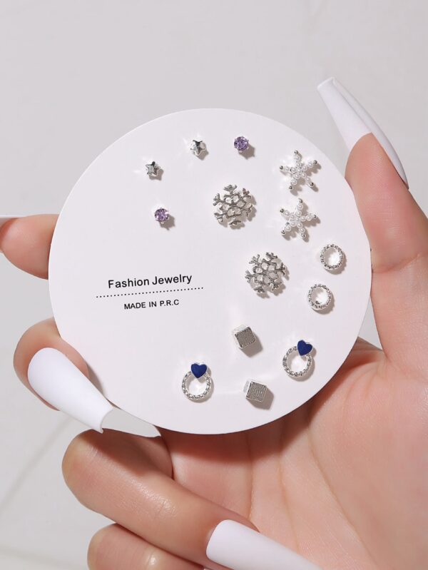 7pairs Elegant Faux Pearl Stud Earrings