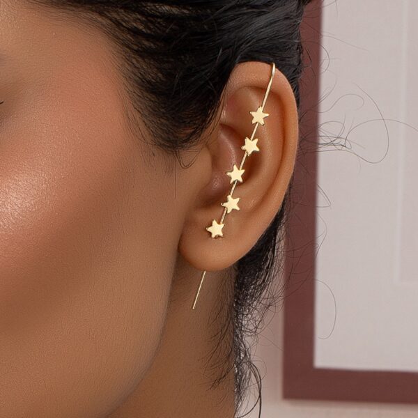 Simple Star Geometric Ear Clip