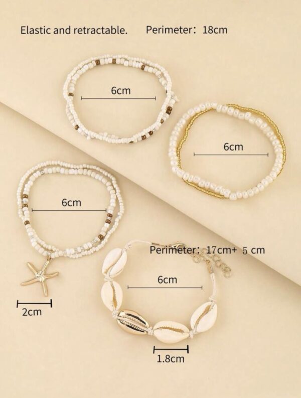 7pcs Tropical Bohemian Style Beaded Bracelet - Image 4