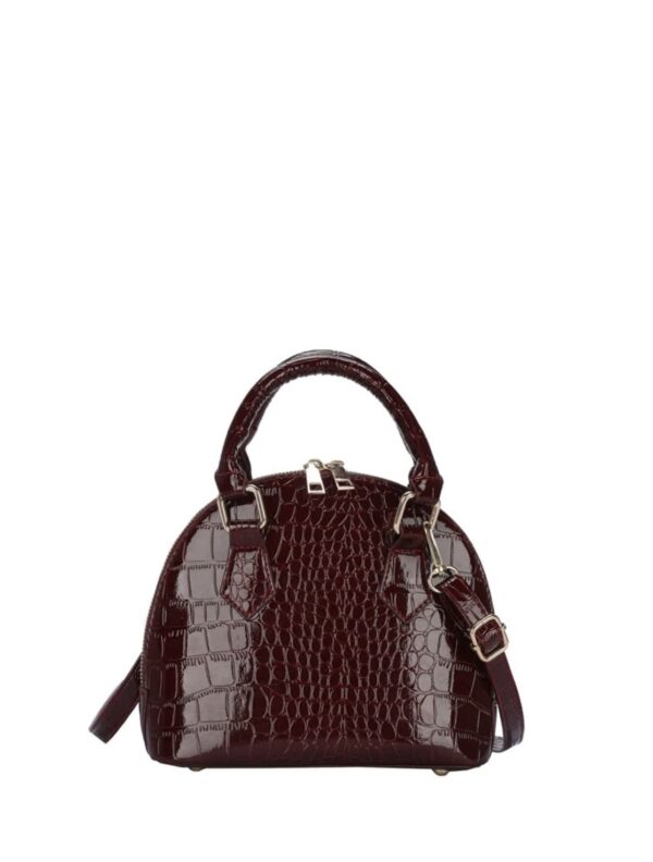 Crocodile Embossed Dome Bag