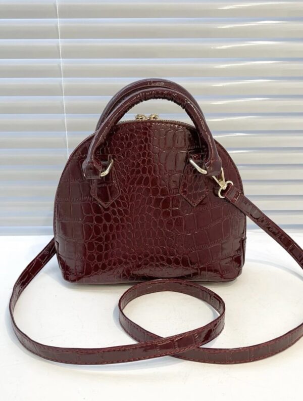 Crocodile Embossed Dome Bag - Image 3