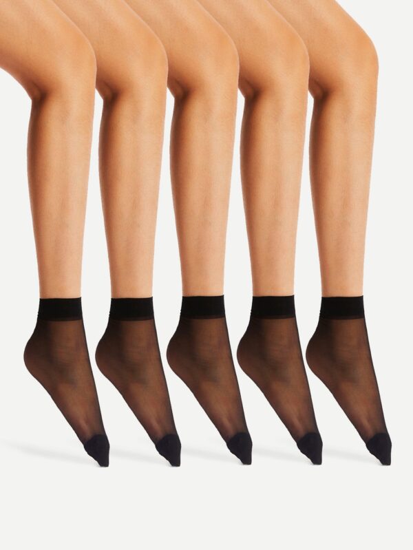 1pair Sheer Mesh Socks