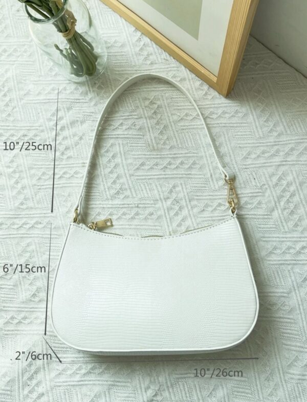 Croc Embossed  Shoulder Bag - Image 3