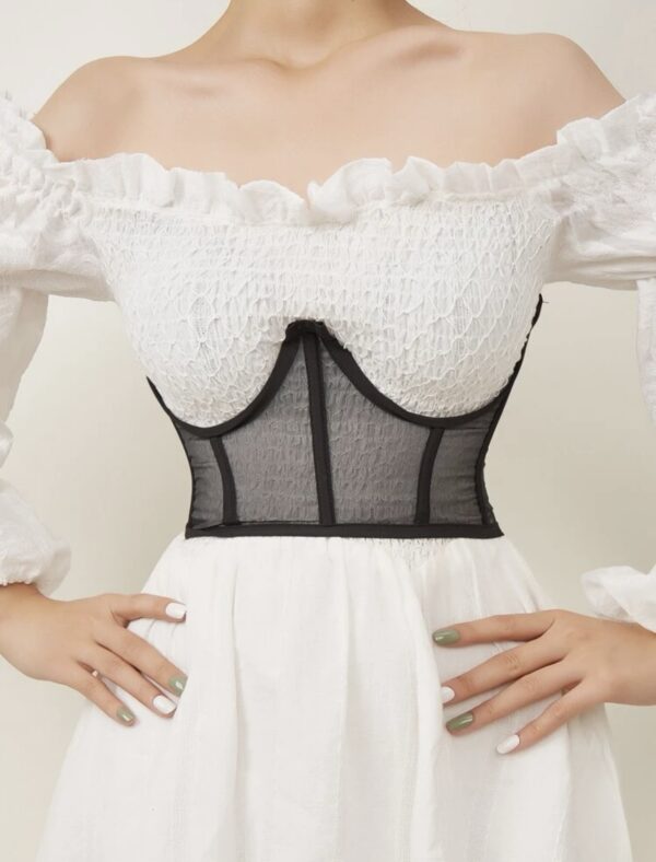 Strapless Mesh Material Waist Belt