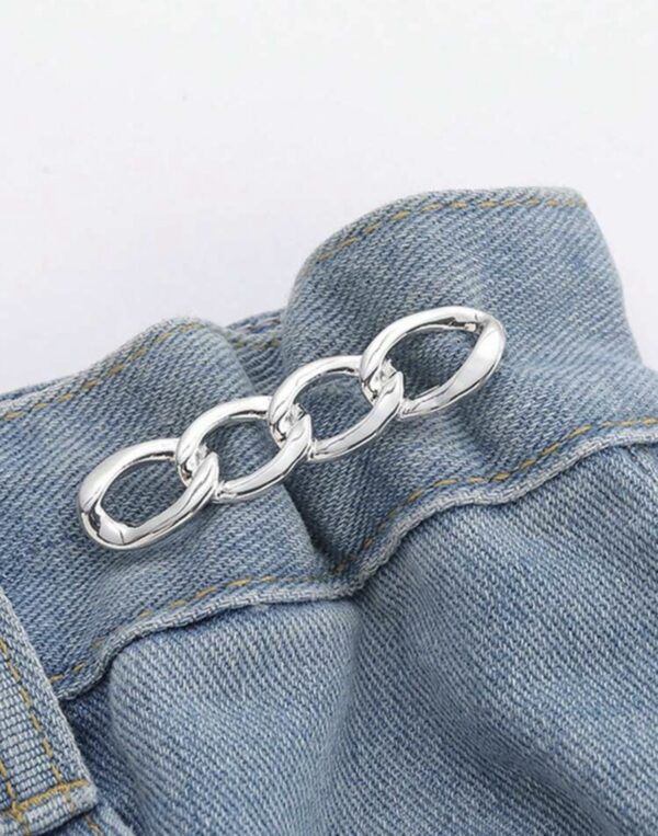 1pc Silver Multipurpose Brooch/Tighten Waist Clip