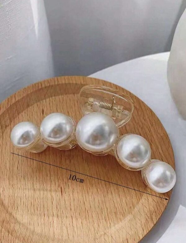 1pc Faux Pearl Elegant Hair Claw - Image 4