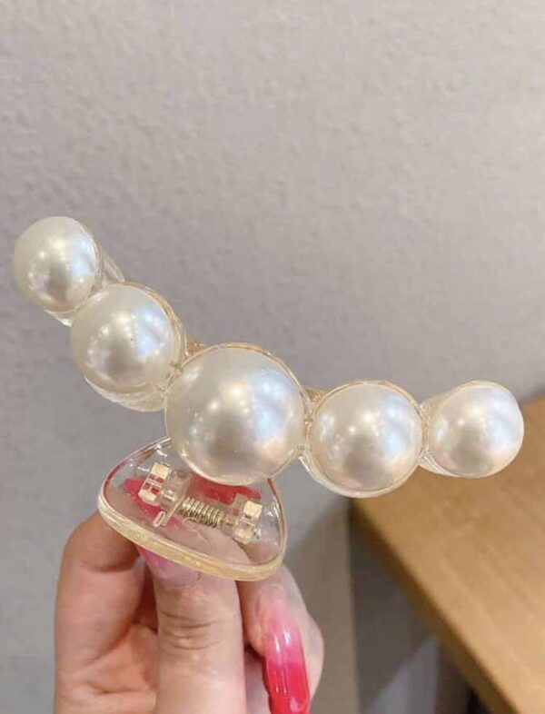 1pc Faux Pearl Elegant Hair Claw - Image 3