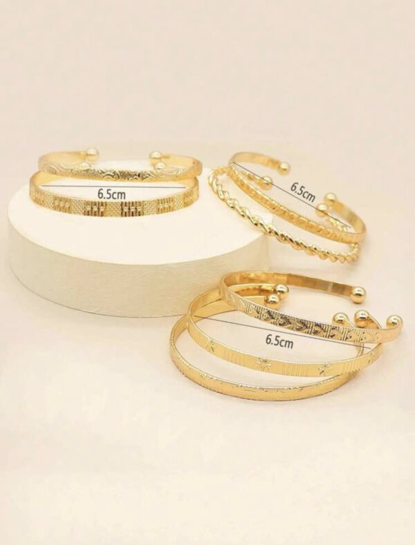 8pcs Retro Women Hexagon Bangle - Image 4