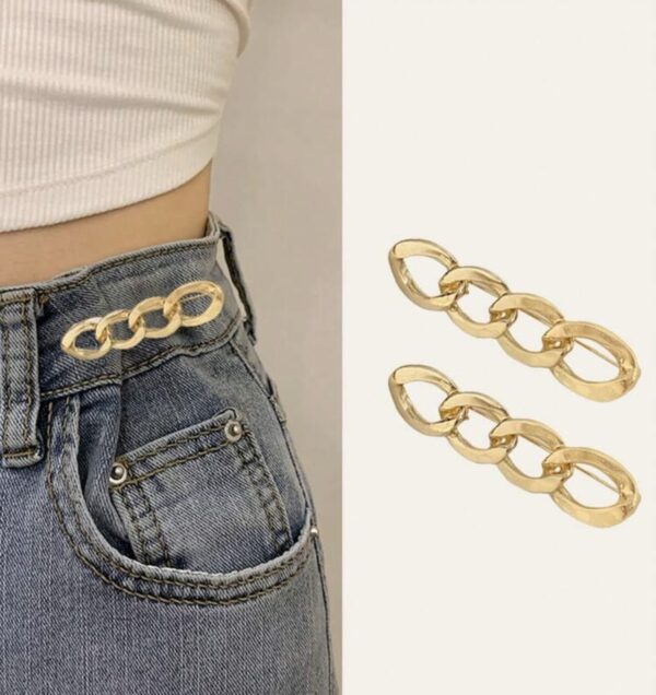 1pc Gold  Multipurpose Brooch/Tighten Waist Clip - Image 3