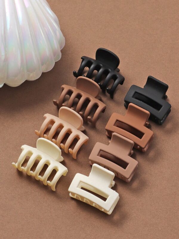 8pcs Small Size Square-Shaped Hair Clips