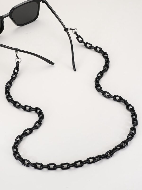 Unisex Black Color Acrylic Glasses Chain