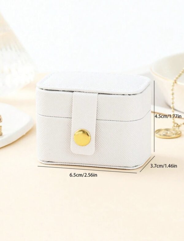 Mini Protable Simple Leather Jewelry Box - Image 3