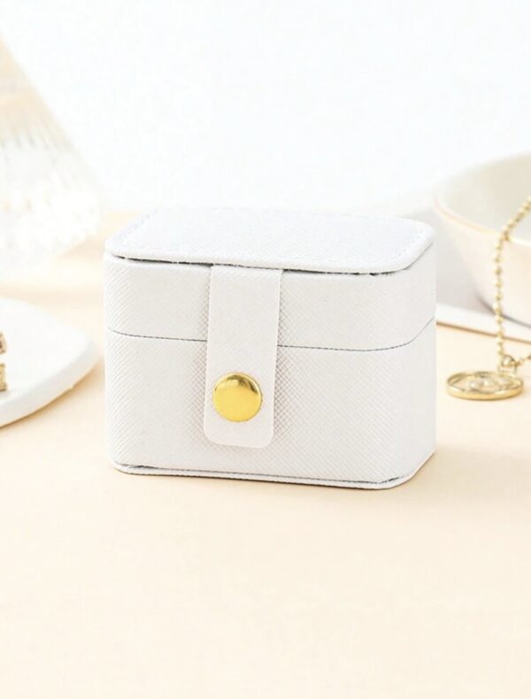 Mini Protable Simple Leather Jewelry Box - Image 2