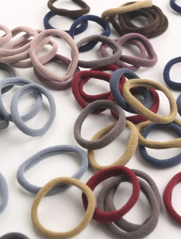 50pcs/Can Multicolor Elastic Hair Ties - Image 4