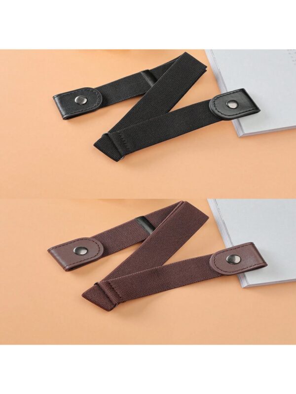 1pc Brown Invisible Elastic Waist Adjusting Belt