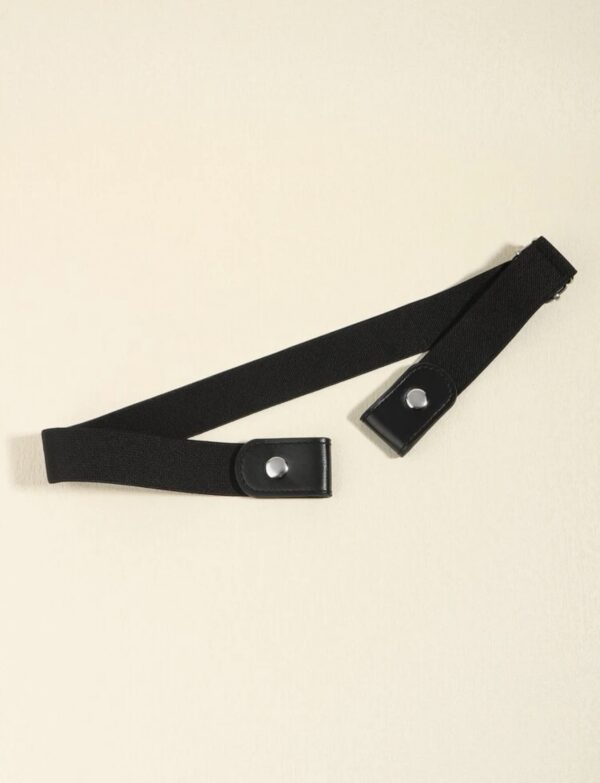 1pc Black Invisible Elastic Waist Adjusting Belt - Image 2