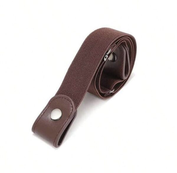 1pc Brown Invisible Elastic Waist Adjusting Belt - Image 3