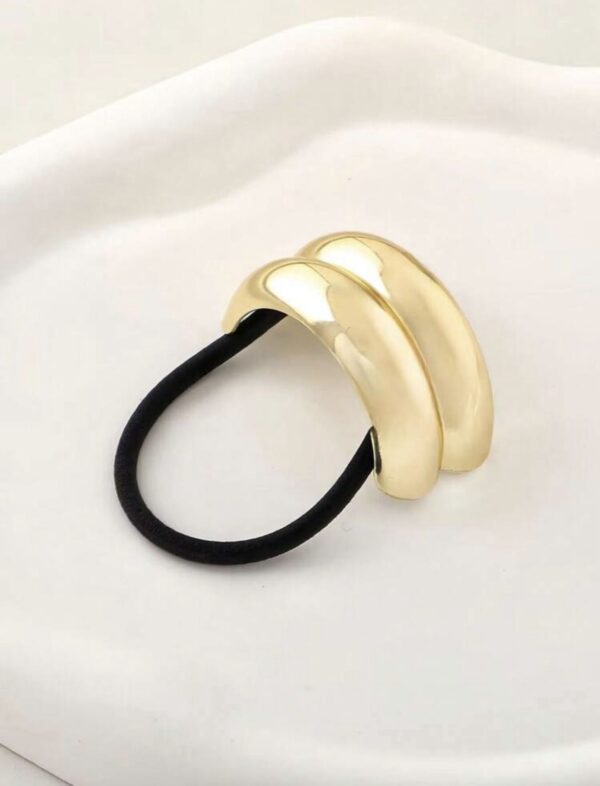 1pc Minimal God Metal Stretchy Hair Scrunchy