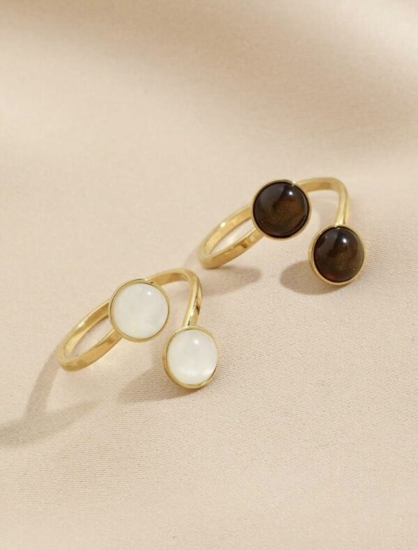 2pcs Non Tarnish Retro Style Ring Set - Image 2