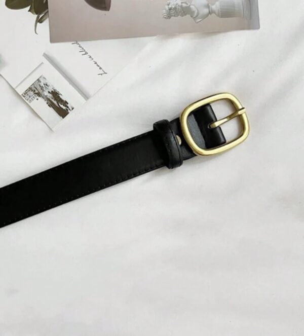 Simple Solid Fashionable PU Leather Belt - Image 3