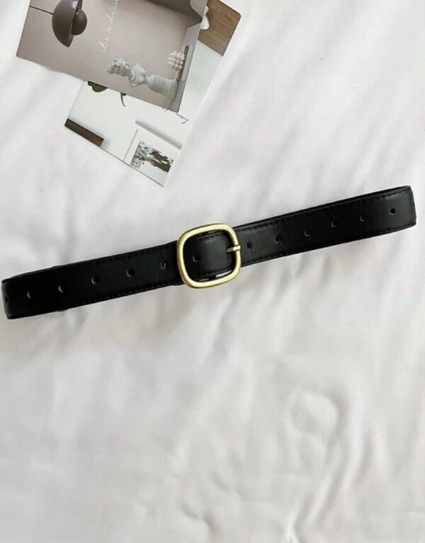 Simple Solid Fashionable PU Leather Belt - Image 2