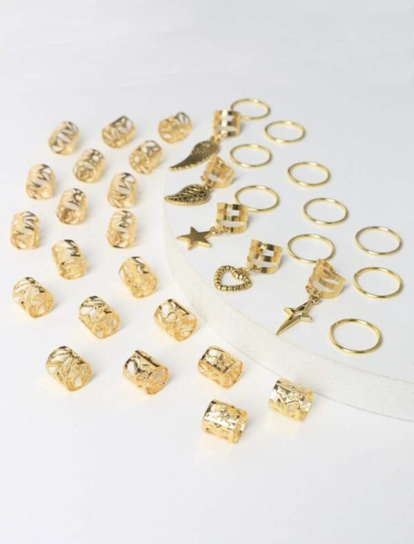 35pcs Gold Sun Mix Hair Accessory - Image 3