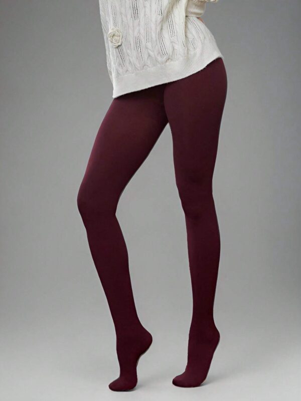 Soft and Fluffy Burgundy Pantyhose
